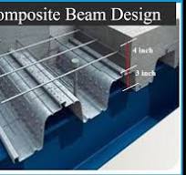 Composite beam design. Steel concrete composite beams