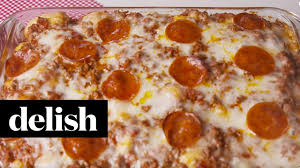 How To Make A Garlic Knot Pizza Bake Delish Youtube