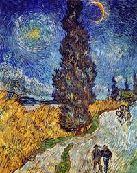 Das beste zypresse wohnung mieten in diesem monat. Van Gogh Landstrasse Mit Zypresse Und Stern Kunstdruck Leinwandbild Glasbild
