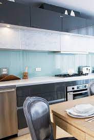 Gray contemporary glass countertop kitchen. 55 Best Kitchen Backsplash Ideas Tile Designs For Kitchen Backsplashes