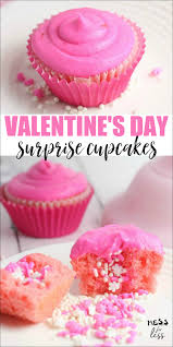 Make These Valentine S Day Cupcakes Filled With Sprinkles For Someone You Love You Ll Ador Easy Valentines Cupcakes Valentine Day Cupcakes Valentines Cupcakes