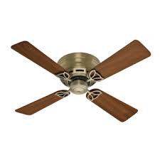 Today you can even find hunter outdoor ceiling fans that are different from indoor models in that they are sealed for use in exterior areas such as on a porch or patio. Hunter 23860 Antique Brass 42 Low Profile Iii Ceiling Fan Blades Included Lightingdirect Com
