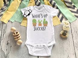 Free shipping to 185 countries. Cactus Onesie What S Up Succa Onesie Funny Baby Onesie Cactus Baby Clothes Baby Shower Gift Unique Baby Gift Cute Baby Onesie