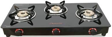 Free stove transparent png images. Butterfly Trio 3 Burner Glass Top Gas Stove