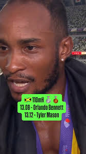 Orlando Bennett and Tyler Mason ready to enjoy Tokyo after podium finishes  in the 110mH final. 🇯🇲🥈🥉