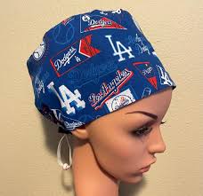 Women's Surgical Cap, Scrub Hat, Chemo Cap, Los Angeles Dodgers