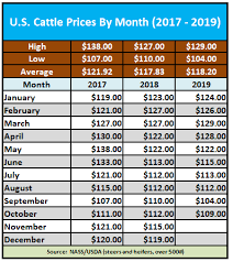 cattle prices by month beef2live eat beef live better