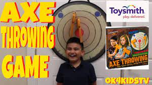 Players throw head to head against one and other until a champ emerges. Axe Throwing Game Warrior S Mark Toysmith Toys Ok4kidstv Video 210 Throwing Games Warriors Mark Games For Kids