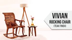 Save 40% on select rugs. Rocking Chair Buy Wooden Vivian Rocking Chair Teak Finish Online At Wooden Street Youtube