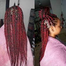 Spider Web Box Braids Burgendy Redhair Brown Xpressions Kanekalon Longbraids Braids Braid Hair Styles 2017 Black Natural Hairstyles Hair Looks