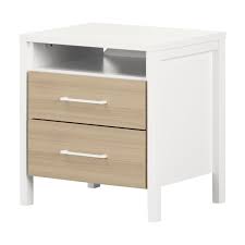 We don't know when or if this item will be back in stock. South Shore Furnitures 2 Drawer Nightstand Munich White And Soft Elm Clement