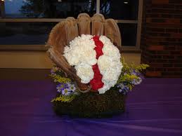 My Flowers For My Sons Baseball Banquet Baseball Wedding Theme Baseball Flowers Baseball Theme Party
