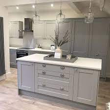 • 5 piece matching drawer front. 32 Fabulous Grey Kitchen Cabinets You Will Love Open Plan Kitchen Living Room Grey Kitchen Designs Modern Shaker Kitchen