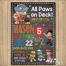 Paw Patrol Birthday Ideas For 3 Year Old Boy Paw Patrol Birthday Invitation Paw Patrol By Thepartystarstudio Paw Patrol Birthday Invitations Paw Patrol Birthday Paw Patrol Party