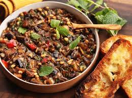 This version states that the term actually derives from the sicilian word. Sicilian Eggplant And Pine Nut Caponata Recipe Recipe Caponata Recipe Eggplant Dishes Italian Recipes