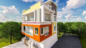 Duplex house having internal stairs and three , four or five bedroom with lavish living room, italian kitchen , balcony , terrace garden etc. 2 Floor House Front Design
