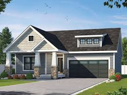 031h 0396 2 Bedroom Bungalow House Plan For Empty Nesters 1584 Sf Craftsman Style House Plans Gable Roof Design Bungalow House Plans