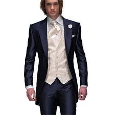 See more ideas about navy blue pants, mens navy, pants. Mys Men S Custom Made Groomsman Tuxedo Navy Blue Suit Pants Ivory Vest Tie Set Buy Online In Antigua And Barbuda At Antigua Desertcart Com Productid 227893089