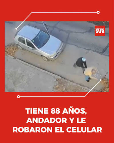 TIENE 88 AÑOS, ANDADOR Y LE ROBARON EL CELULAR, No se salva nadie: un anciano de 88 años sufrió el robo de su celular cuando limpiaba frente a su casa., Un hombre que pasaba ocasionalmente se ...