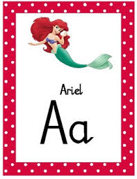Disney Themed Alphabet Chart Natalia Script
