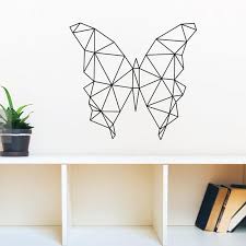 Geometric Butterfly Wall Stickers Kids Bedroom Vinyl Art Stickers Home Decor Creative Wall Decals Home Decoration Sticker Wall Art Sticker Art Trendy Wall Art