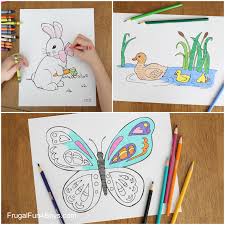 Color by number spring worksheet for kids butterfly coloring. Spring Coloring Pages Frugal Fun For Boys And Girls