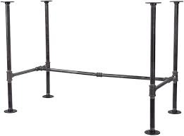 Achieve a custom diy feel with an authentic malleable iron pipe. Industrial Pipe Desk Leg Set By Pipe Decor Modern Home Office Table Writing Or Computer Base Kit Dark Grey Black Rough Pipes Rustic Vintage Furniture Unfinished Steel Metal Pipe Legs H Desk Style