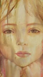 La nina de las peras by Simona Marziani (2023) : Painting Collage, Gilding 