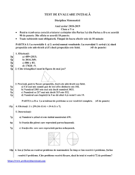 Check spelling or type a new query. Test Initial Matematica Clasa A 5 A Cu Rezolvare Barem An Scolar 2018 2019 Jitaruionelblog Pregatire Bac Si Evaluarea Nationala 2021 La Matematica Si Alte Materii Materiale Lectii Formule Exercitii Rezolvate Matematica Gimnaziu