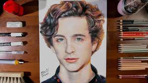 Timothee chalamet, 25, is quickly becoming one of the biggest names in hollywood! Drawing Timothee Chalamet Marki Draws Colored Pencil Youtube