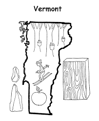 Vermont State Outline Coloring Page Coloring Pages Vermont State Outline