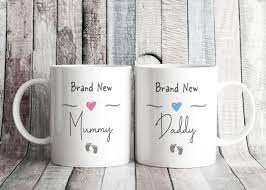 Brand New Mummy and Daddy Mugs // Baby on the Way // New - Etsy