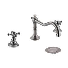 This bathroom faucet also uses a washerless stem cartridge for its valve. Wholesale Price Wovier Brushed Nickel 8 16 Inch Widespread Bathroom Sink Faucet Two Handle Three Hole Lavatory Faucet Basin Mixer Tap With Pop Up Drain New Branded Gssf Com Kw