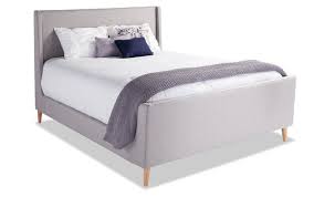 Copenhagen Queen Onyx Upholstered Bed Grey Upholstered Bed Upholstered Beds Bed