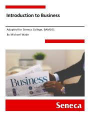 Bam101final Pdf Introduction To Business Adapted For Seneca College Bam101 By Michael Wade 1 Acknowledgements This Book Is An Adaptation Of Course Hero