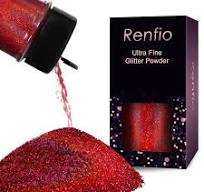 Renfio Holographic Ultra Fine Glitter Powder Metallic Resin Glitter 2.11  Oz/60g PET Flakes Crafts Sequins 1/128" 0.008" 0.2mm Epoxy Chips Flakes for  ...