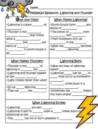 Pebblego Lightning And Thunder Research Graphic Organizer Graphic Organizers Cooperative Learning Groups Independent Activities
