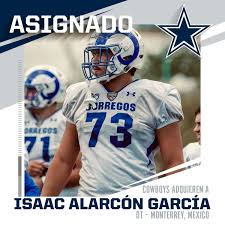 Isaac alarcón garcía is a mexican gridiron football offensive tackle for the dallas cowboys of the national football league. Nfl Mexico On Twitter Un Mexicano A La Nfl Isaac Alarcon Liniero Ofensivo De Los Borregosmty Jugara Para Los Dallascowboys Despues De Haber Mostrado Un Gran Desempeno En El International Pathway