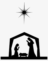 Nativity Silhouette Eps Stock Vector Mary Joseph And Baby Jesus Silhouette Free Transparent Png Download Pngkey