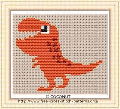 With over 200 designs, you'll find something here that is perfect for your next cross stitch project. Dinosaur Cross Stitch Pattern For Free Tyrannosaurus Free Cross Stitch Pattern