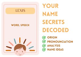 Lexis - Boy Name Meaning and Pronunciation