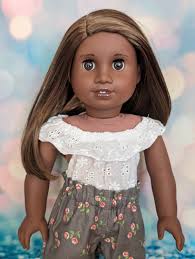 OOAK Custom American Girl Doll Serenity Brown Hair Brown Decal Eyes Darkest  Skin Tone Sonali Mold