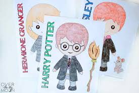 Textbooks on the study of magic. Harry Potter Coloring Pages Over The Big Moon