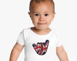 Scotland Hang Loose Shaka Hand Flag Football Baby Grow