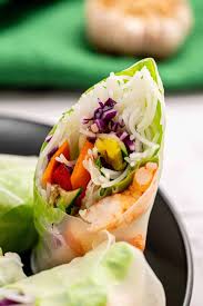 In this spring roll recipe, i'm primarily using shrimp, vegetables, herbs, and noodles for the filling. Fresh Spring Rolls With Peanut Dipping Sauce A Mind Full Mom