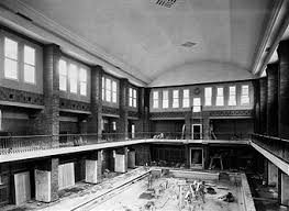 Berlin 1927 Bauarbeiten Im Volksbad Lichtenberg In Der Hubertusstrasse Blick In Die Grosse Schwimmhalle Berlin Lichtenberg Weimar