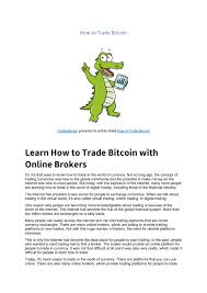 How does bitcoin mining work? How To Trade Bitcoin Key Aspects By Howtradebitcoin Issuu