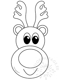 Free printable reindeer face coloring page for kids to download, christmas animals coloring pages Reindeer Head Coloring Pages For Kids Drawing With Crayons