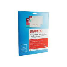 Premium cards printed on a variety of high quality paper types. Staples Business Cards 3 5 W X 2 L Ivory 250 Pack 12527 Staples