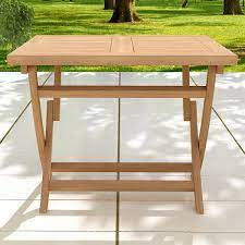 Square Folding Teak Garden Table 10 Year Guarantee 3 Sizes